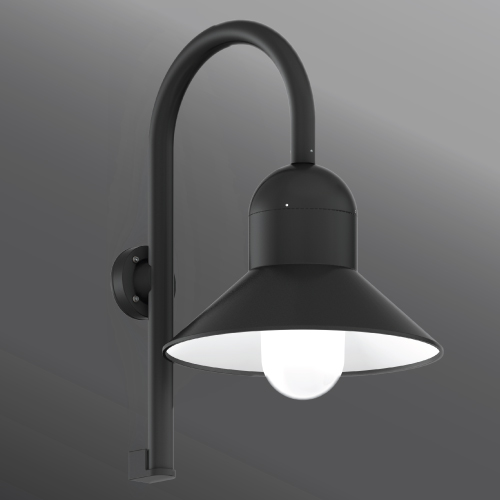 Click to view Ligman Lighting's Atlantic Shepherds Crook Medium Shade Wall Light (model UAA-3XXXX).