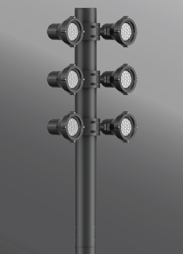 Click to view Ligman Lighting's  Mic 3 Cluster Light Column (model UMI-210XX).