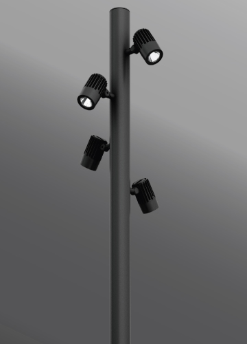 Odessa Cer Pole Mounted Floodlights, Pole Mounted Lights Outdoor